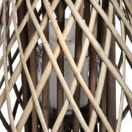 Large Wicker Bulbous Lantern
