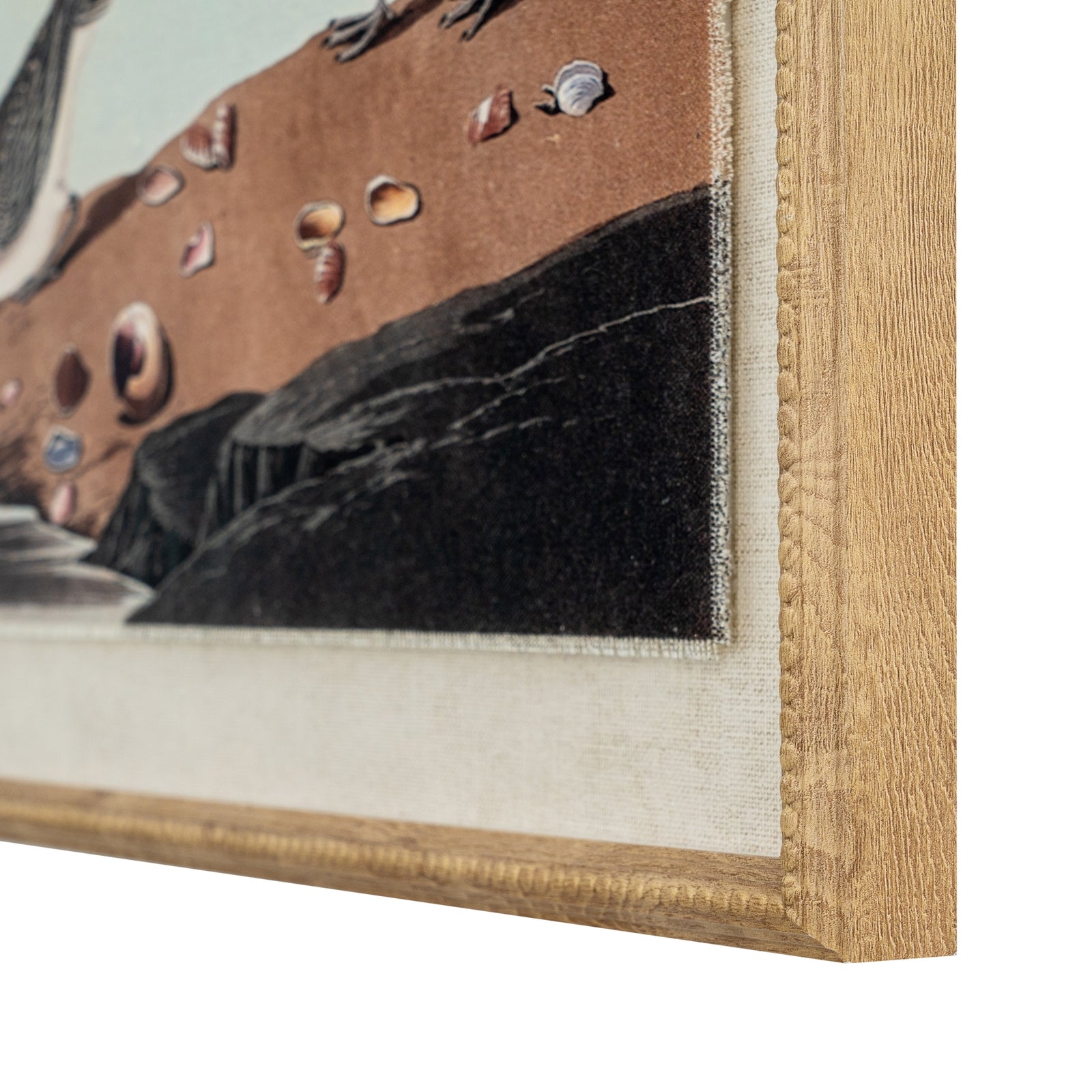 Flora & Fauna Collection Stints On Linen In Beaded Frame