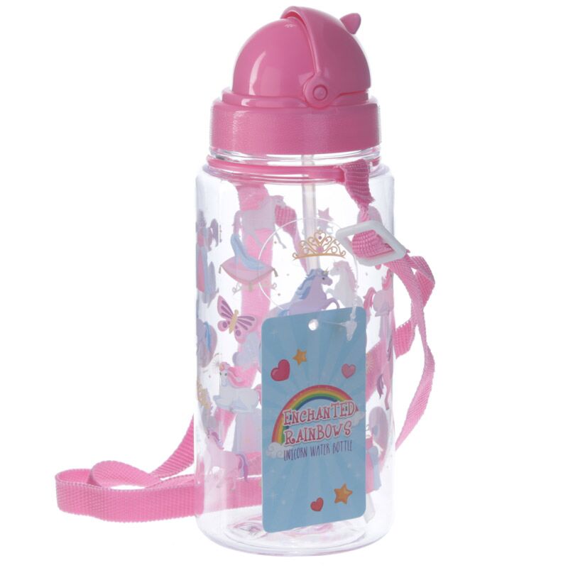 Puckator 450ml Children's Water Bottle Enchanted Rainbows Unicorn