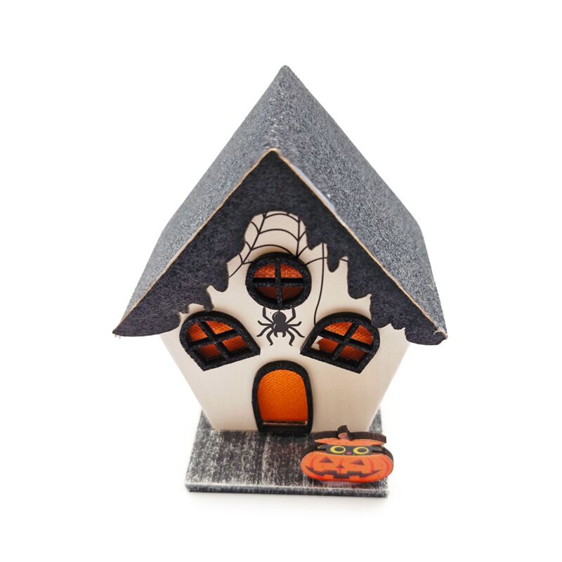 Puckator Spooky Pumpkin & Spider House Halloween LED Decoration