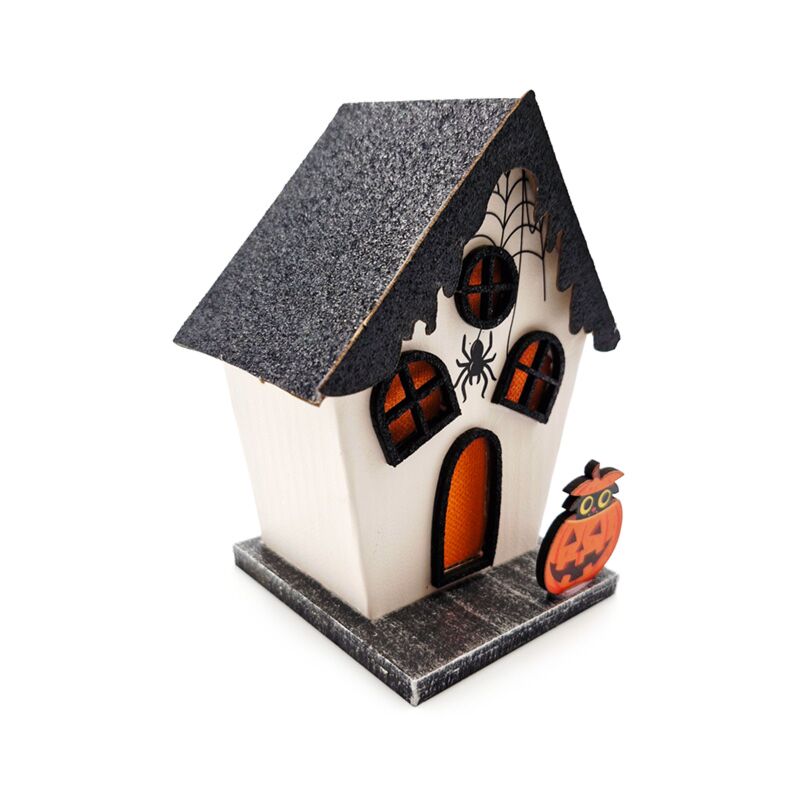 Puckator Spooky Pumpkin & Spider House Halloween LED Decoration