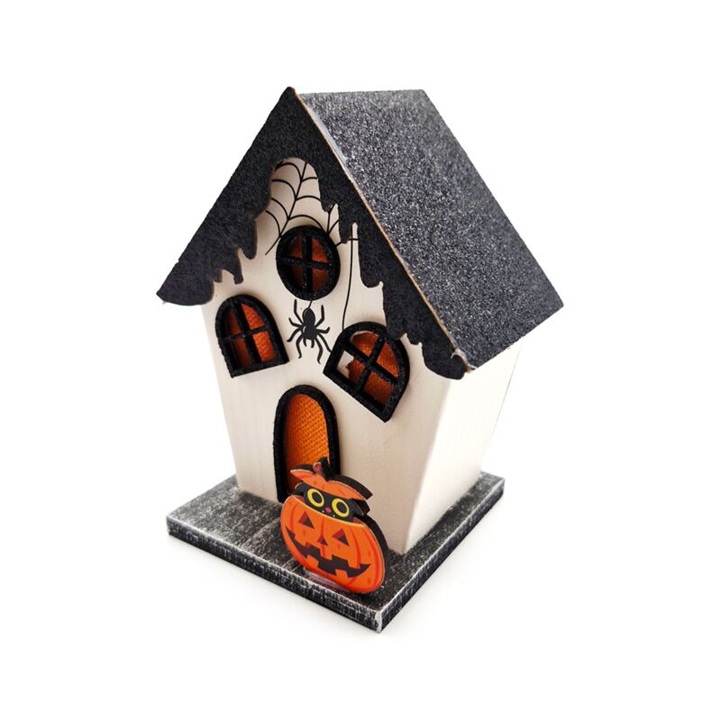 Puckator Spooky Pumpkin & Spider House Halloween LED Decoration