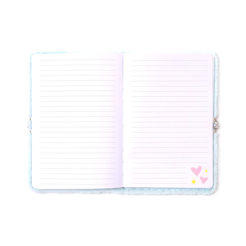 Puckator Unicorn Magic Plush Lockable Notebook with Padlock & Key