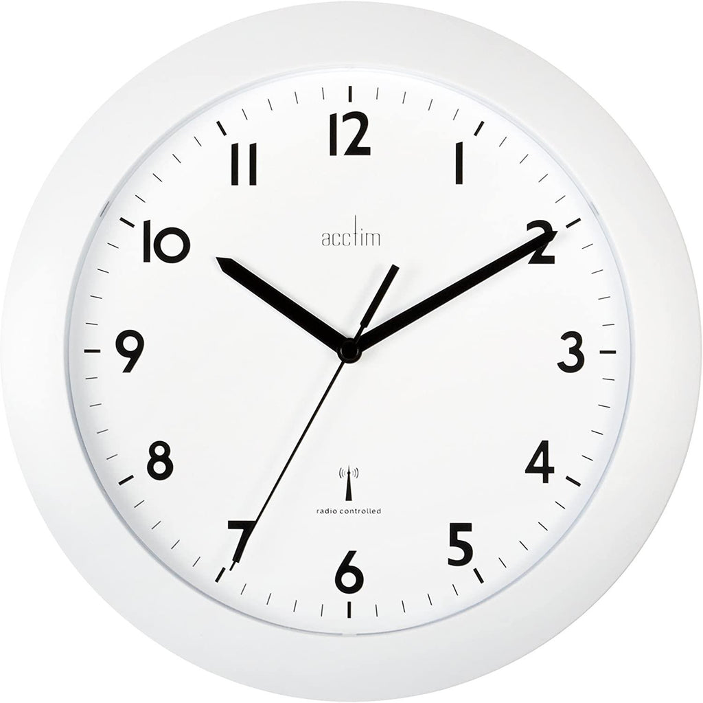 Acctim Cadiz RC Wall Clock 25.5cm White 25 cm 74132