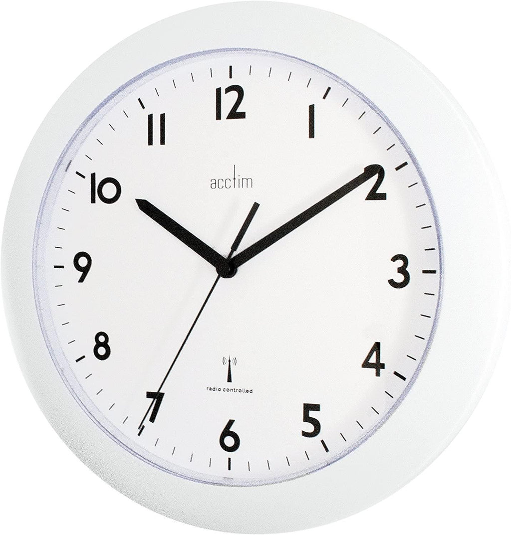 Acctim Cadiz RC Wall Clock 25.5cm White 25 cm 74132