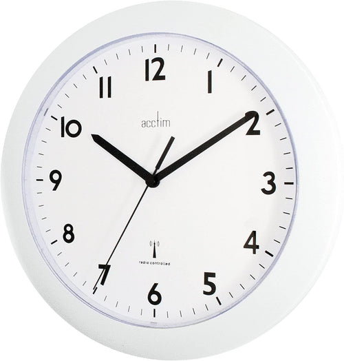 Acctim Cadiz RC Wall Clock 25.5cm White 25 cm 74132