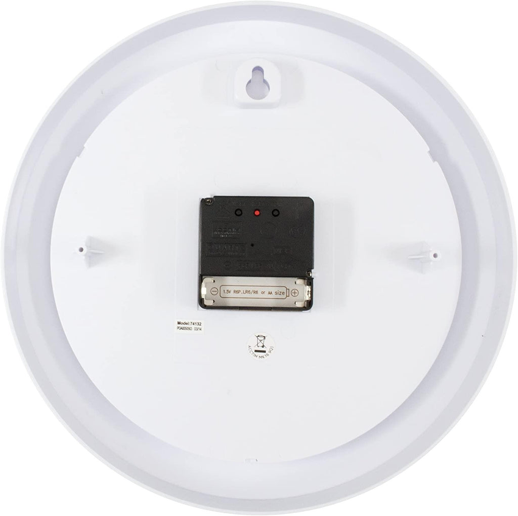 Acctim Cadiz RC Wall Clock 25.5cm White 25 cm 74132