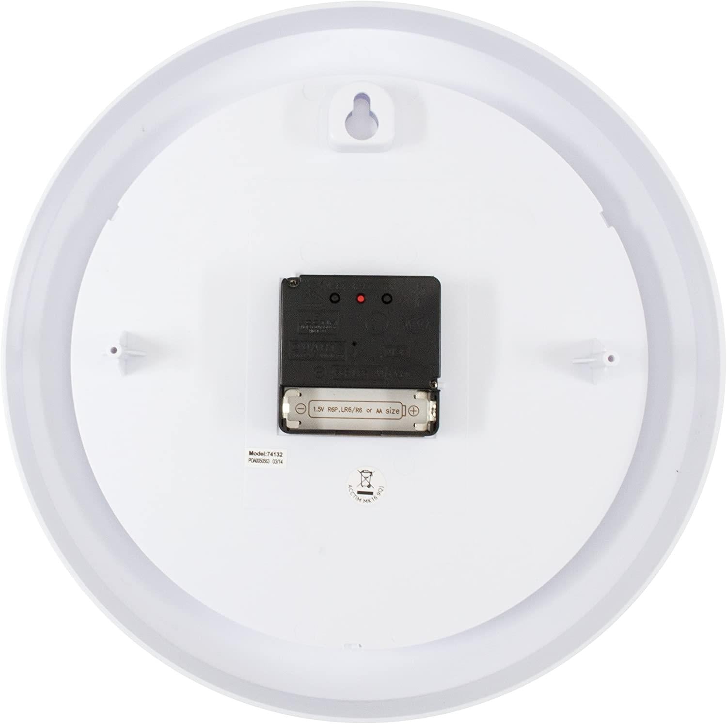 Acctim Cadiz RC Wall Clock 25.5cm White 25 cm 74132