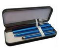 DSL Instyle 7pc Black/Blue Ink  Pen & Refills Anodized Aluminium Blue Case Pen Set Box 2799