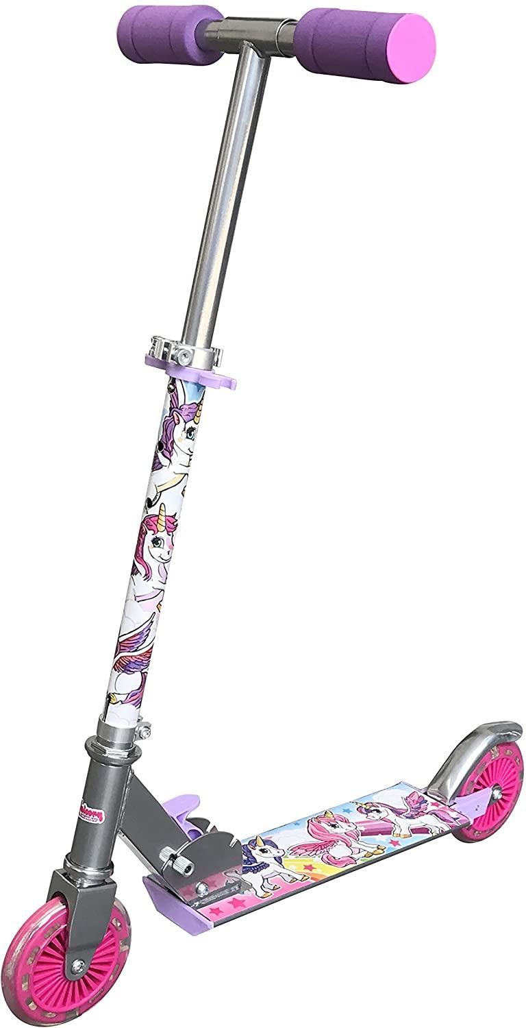 Unicorn Dreamland Push Scooter with 2 light up Flashing Wheel Outdoor Game for Boy Girl SV13988