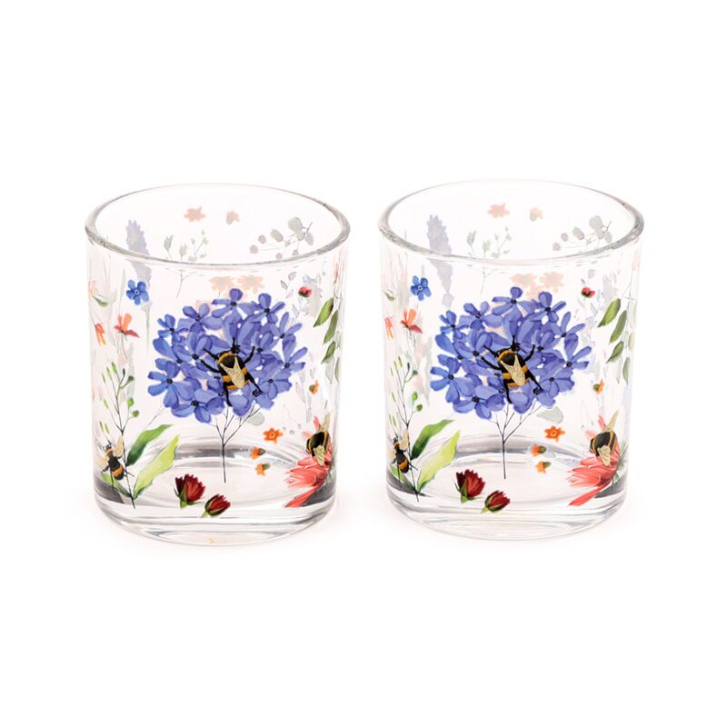 Puckator Nectar Meadows Set of 2 Glass Tumblers 250ml