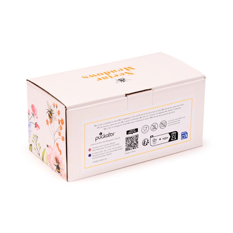 Puckator Nectar Meadows Set of 2 Glass Tumblers 250ml