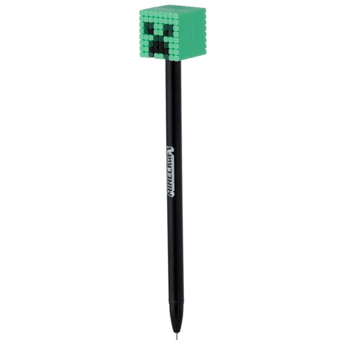 Puckator Minecraft Fine Tip Pen with Silicone Topper (Alex/Steve/Creeper/Enderman)