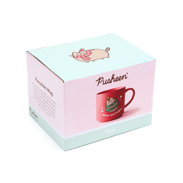 Puckator Christmas Pusheen the Cat Large Porcelain Mug