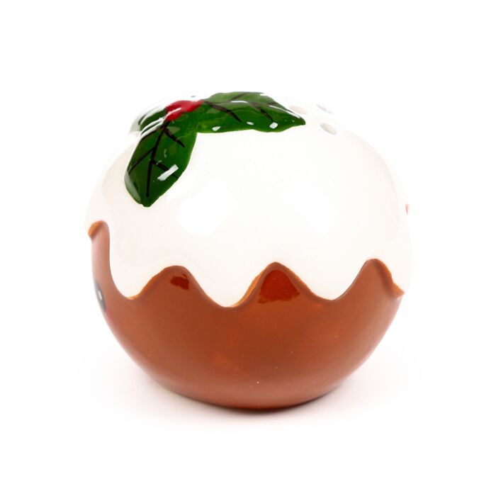 Puckator Christmas Pudding Foodiemals Ceramic Salt & Pepper Set