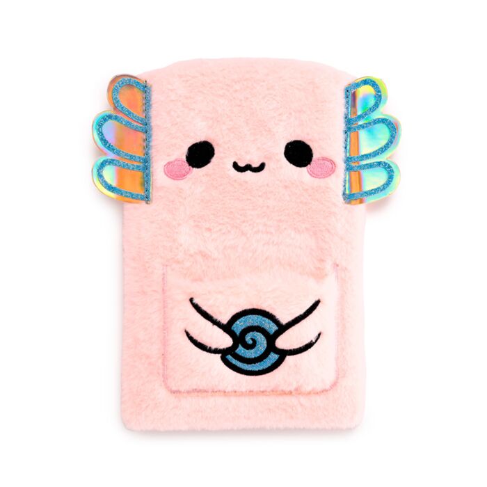 Puckator Adoramals Maddie the Axolotl Plush Notebook with Pouch & Mini Notebook