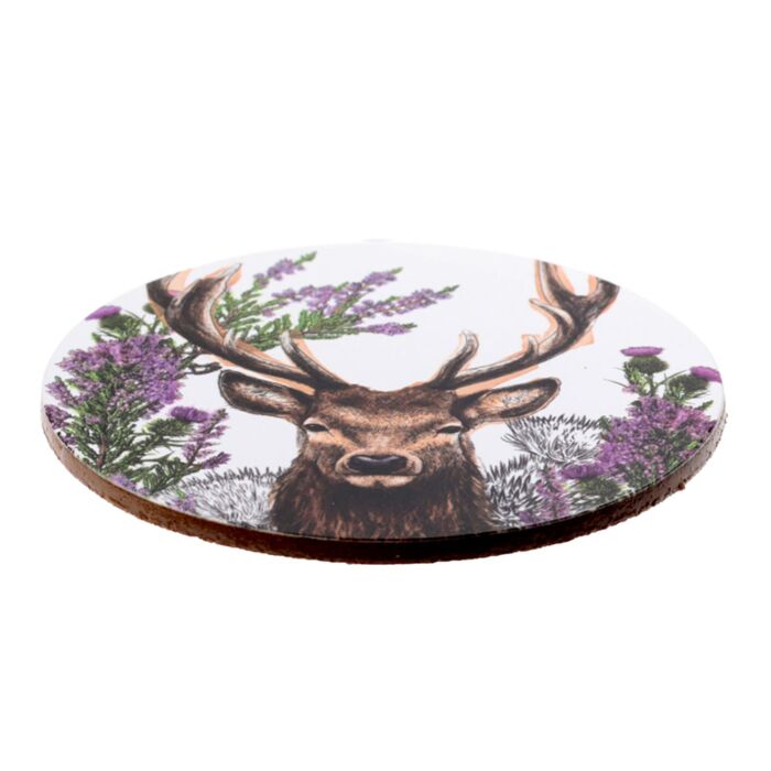 Puckator Wild Stag Set of 4 Cork Coasters