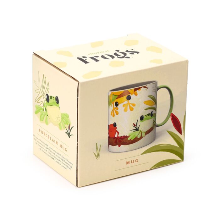 Puckator Tropical Frogs Porcelain Mug