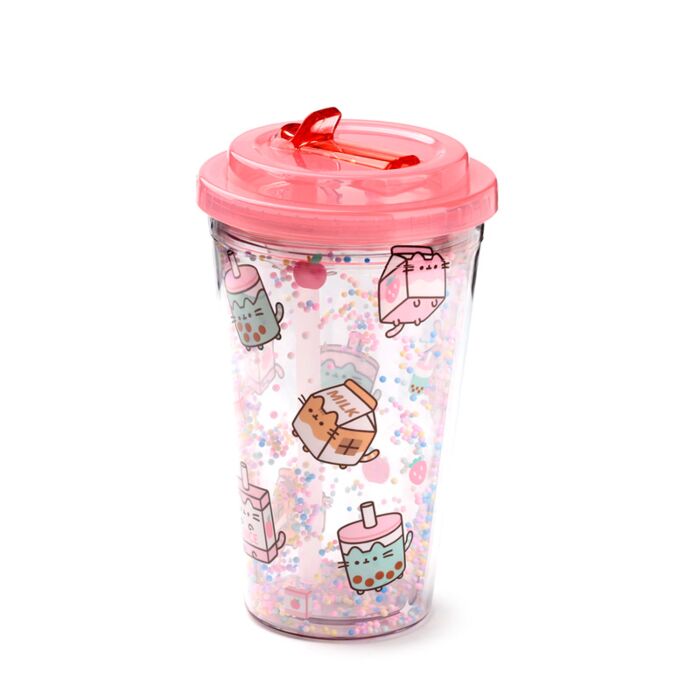 Puckator Shatterproof Pusheen Sips Double Walled Cup & Straw