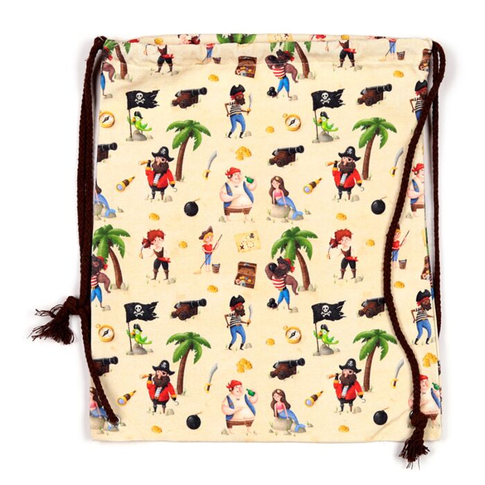 Puckator Jolly Rogers Pirate Canvas Drawstring Bag