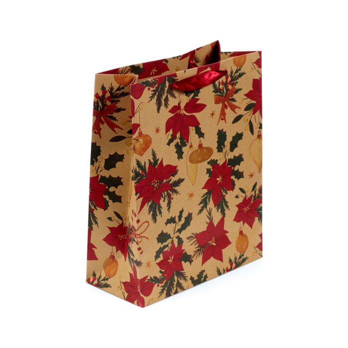 Puckator Christmas Botanicals Gift Bag Large