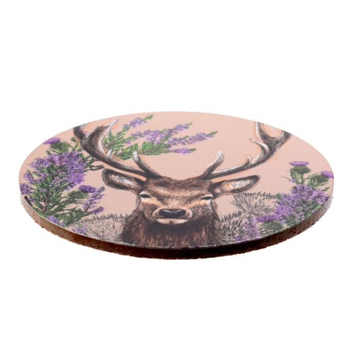 Puckator Wild Stag Set of 4 Cork Coasters