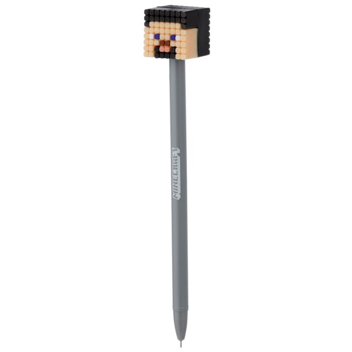 Puckator Minecraft Fine Tip Pen with Silicone Topper (Alex/Steve/Creeper/Enderman)