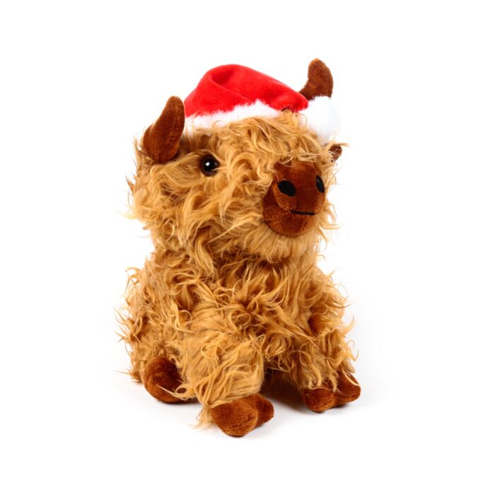 Puckator Christmas Highland Coo Plush Doorstop