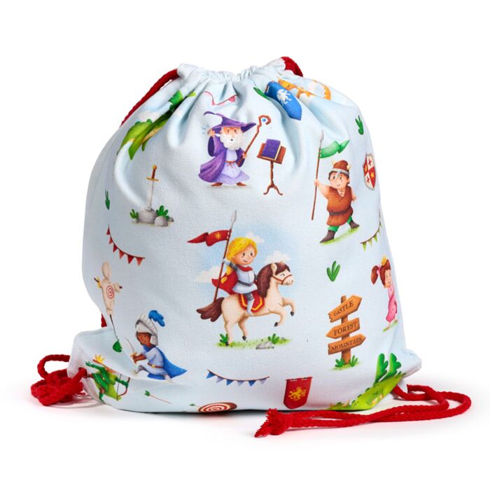 Knights & Dragons Canvas Drawstring Bag