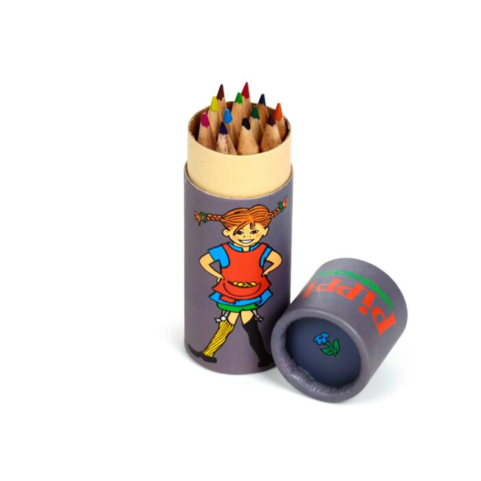 Puckator Pippi Longstocking Pencil Pot with 12 Colouring Pencils