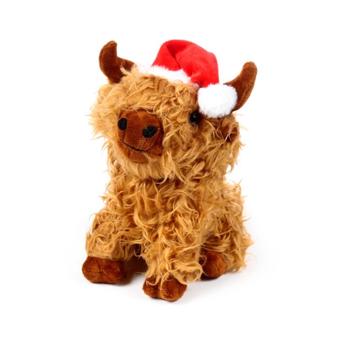 Puckator Christmas Highland Coo Plush Doorstop