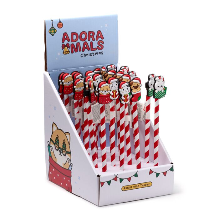 Puckator Christmas Adoramals Pencil with PVC Topper