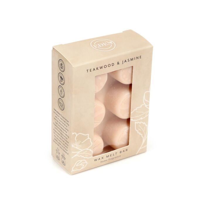 Puckator Eden Set of 6 Teakwood & Jasmine Wax Melts