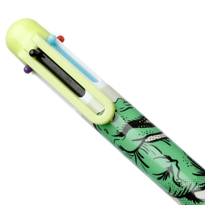 Puckator Dinosauria Multi Colour Pen (6 Colours)