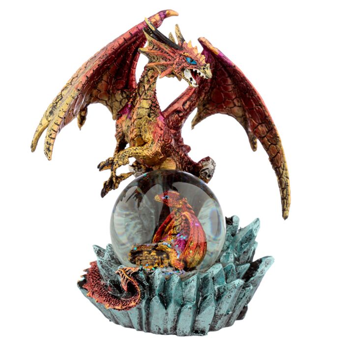 Puckator Dark Legends Crystal Orb Dragon Mother Snow Globe