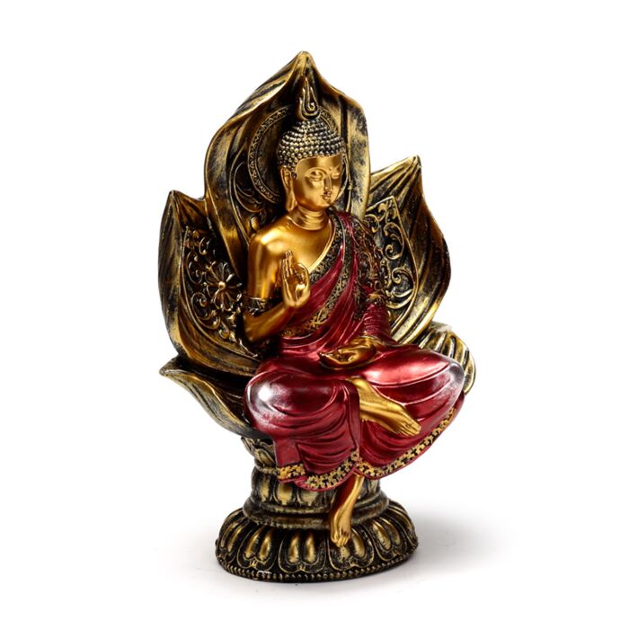 Puckator Red & Gold Thai Buddha Seated Lotus