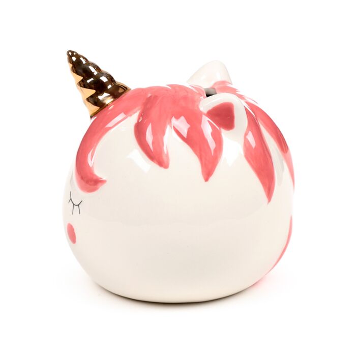 Puckator Enchanted Rainbows Unicorn White Ceramic Money Box