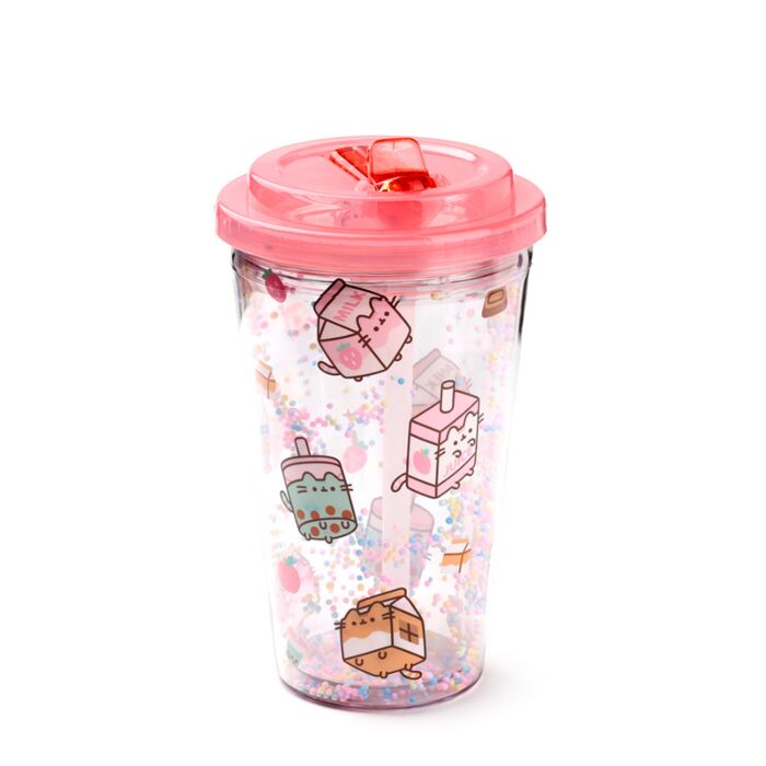 Puckator Shatterproof Pusheen Sips Double Walled Cup & Straw