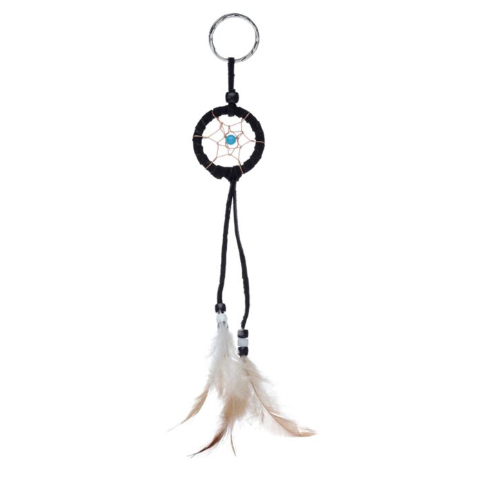 Puckator Mini Feather Dreamcatcher Key Ring with Beads