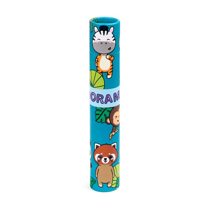 Puckator Adoramals Wild Large Twist Top Pencil Pot with 12 Colouring Pencils & Sharpener