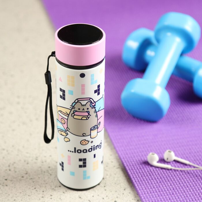 Puckator Pusheen Cat Gaming Hot & Cold Digital Thermometer Bottle