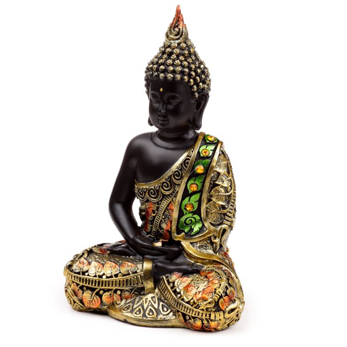 Puckator Black & Orange Gold Thai Buddha Contemplation