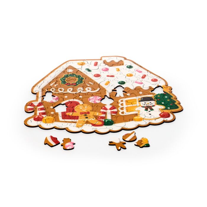 Puckator Christmas Gingerbread Baker Street Shaped 130pc Shaped Jigsaw Puzzle