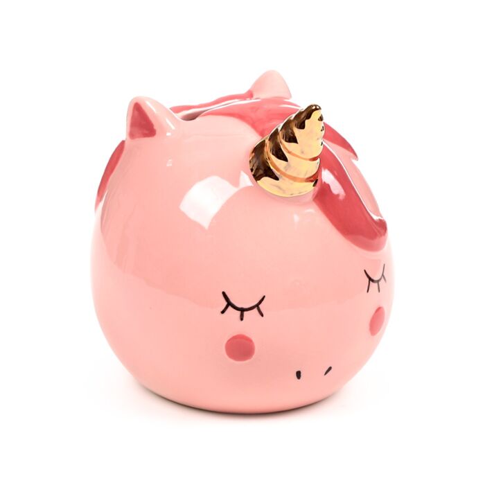 Puckator Enchanted Rainbows Unicorn Pink Ceramic Money Box