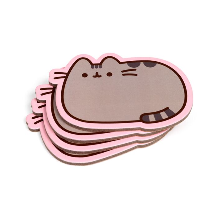 Puckator Pusheen the Cat Set of 4 Shaped Cork Coasters