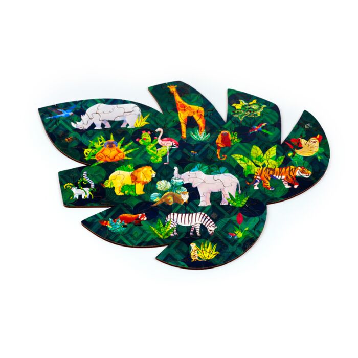 Puckator Animal Kingdom 130pc Shaped Jigsaw Puzzle