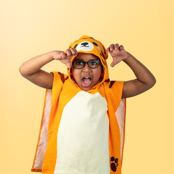 Puckator Alfie the Tiger Adoramals Kids Hooded Towel