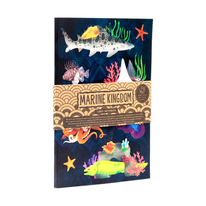 Puckator Marine Kingdom Recycled Paper A5 Notebook