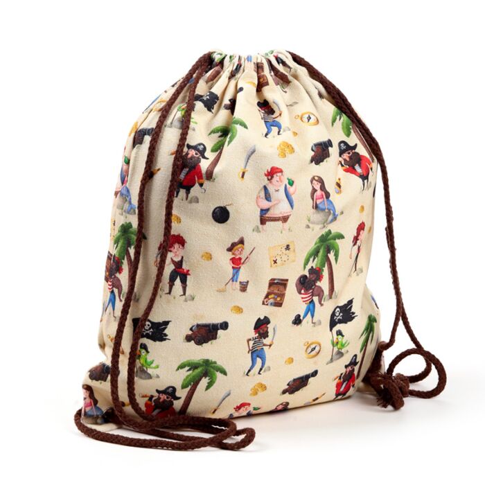 Puckator Jolly Rogers Pirate Canvas Drawstring Bag