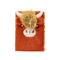 Puckator Highland Coo Cow Plush A5 Notebook